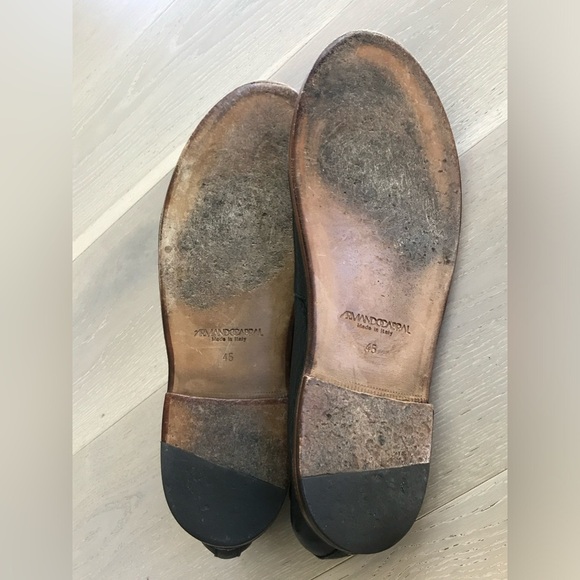 Armando Cabral black soft supple Leather Slip On Shoes loafers Size 45 - Picture 5 of 9